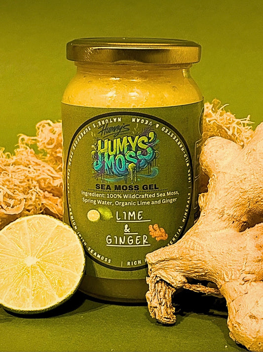 Original St Lucian Golden Sea Moss Gel 380ml | Lime & Ginger Flavour | Natural Supplement |